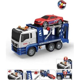 Resim Farbu Oyuncak Işıklı Sesli Pilli Araç Taşıyıcı Fonksiyonlu Çekici Oyuncak Kamyon Araba 