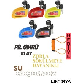 Resim Linarya Motosiklet Alarmlı Disk Kilidi Yüksek Sesli ve Hatırlatma Kablo *hediyeli* 