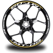 Resim Koyu Sarı Yamaha Mt 09 Takım Jant Sticker Etiket 