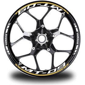 Resim Koyu Sarı Yamaha Mt 09 Takım Jant Sticker Etiket 