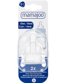 Resim Mamajoo Cam Biberon Emziği S/No 1 0 Ay + & Saklama Kutusu 