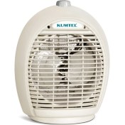 Resim Kumtel Fanlı Isıtıcı ( Sıcak -Soğuk Fan ) Termostatlı 2000 W LX-6331 Bej 