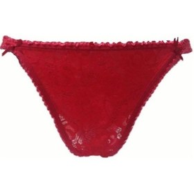 Resim Gümüş Bayan Kenar Iki Ipli Dantelli Bikini Külot Standart M Beden 