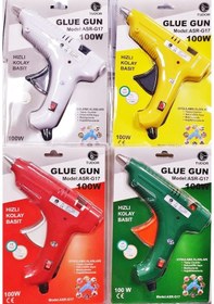 Resim Tudor ASR-G17 Sıcak Kalın Mum Silikon Tabancası 100W Watt Anahtarlı Kırmızı 