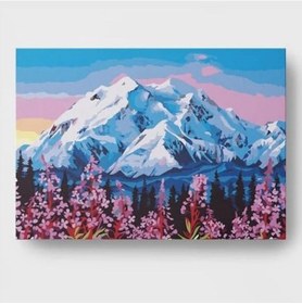 Resim Dağ Manzarası Temalı Sayılarla Boyama Seti, 50x70 Cm 