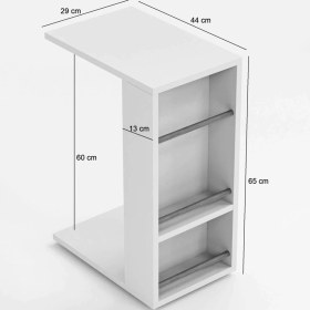 Resim Ayz Pint C Tipi Koltuk Yanı Sehpası Dergilikli Laptop Kahve Yan Sehpası Antrasit-Çam 