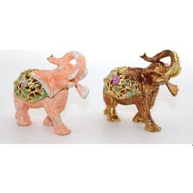 Resim Swaroski Taşlı Tekli Fil Figürü Alk1889 - 9020479839780ynt 