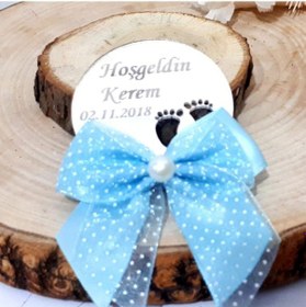 Resim Ayaklı Daire Pleksi Magnet Bebek Şekeri(30 Adet) 