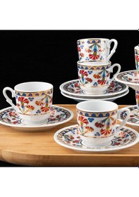 Resim Güral Porselen Sedef 12 Parça Kahve Fincan Takımı 4556 