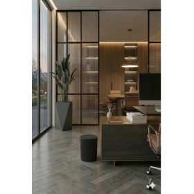 Resim PremiumPort Liza Siyah Çizgili 5 Litre Banyo ve Mutfak Çöp Kutusu 