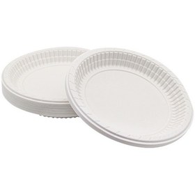 Resim Plastik Tabak 17 Cm Kullan At Beyaz Tabak 