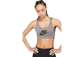Resim Nike Training Futura Swoosh Medium Support Sports Bra Kadın Spor Büstiyer Bra Gri 