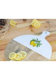 Resim Kangura - Yuvarlak Kesme Tahtası Limon Bambu 