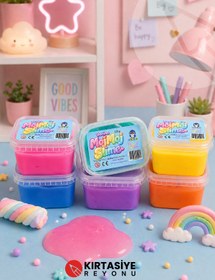 Resim venino free & colors 1 Adet Pastel Renklerde MojMoj Hazır Slime - Yapışmaz Bozulmaz Premium Kalite 125 Gr - 