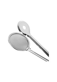 Resim Nehirr Nehir Sade Süzgeçli Kızartma Maşası - Gri - 30 Cm Renkli 