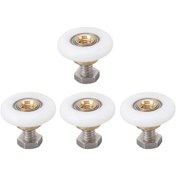 Resim Moveevo Duşakabin Kayar Kapı Tekerlekleri 4 Adet - Dayanıklı Nylon-çelik Bakır, Sorunsuz Kayma, Kolay Kurulum, 25mm Geniş Uyumlu Aksesuar 