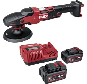 Resim Flex Pe 150 18-Ec Set Rotary Çift Akülü Kablosuz Polisaj Makinesi Seti 18V -Kömürsüz Fırçasız Motor 