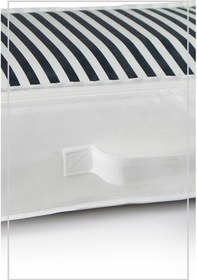 Resim Vedsey Orta Boy Lacivert Çizgili Hurç & Baza Altı -dolap İçi - Sandık İçi Düzenleyici & 53x44x20 Cm Lacivert 