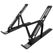 Resim Cloudstore Siyah 10-13 İnç Ayarlanabilir Taşınabilir Dizüstü Bilgisayar Standı Katlanır Hafif Kompakt 