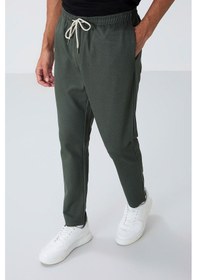 Resim Tommy Life Haki Yüzeyi Dokulu Standart Fit Erkek Eşofman Alt - 82155 
