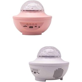 Resim Hnrlıshp Dönen Işıklı Disko Topu Projektör Müzik Çalarlı Disco Speaker Çok Renkli 