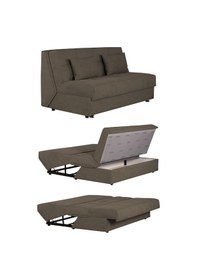 Resim Kilim Mobilya Robin Kanepe Üç Kişilik Çift Kişilik Yatak Olabilen Kanepe Kahverengi Koyu Kahverengi 