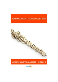 Resim Polyester Kurukafa Eğlenceli Tükenmez Kalem Çok Renkli 