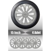 Resim Ford Transit Mondeo 15" Inç Uyumlu 4 Adet 1 Takım Gri Kırılmaz Esnek Jant Kapağı 027 