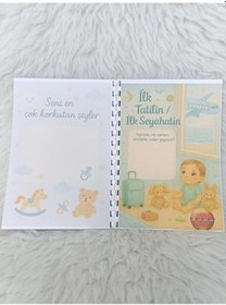 Resim Anne Bebek Günlüğü Bebek Anı Defteri Açık Gri 