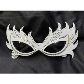 Resim LTG Nova Taşlı Beyaz Alev Parti Gözlüğü 