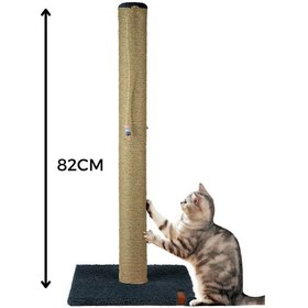 Resim 82cm Lüx Tırmalama Tahtası Catnipli Jüt Tırmalama Antrasit Minder Yüzey 