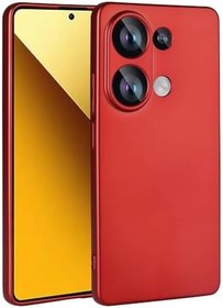 Resim Aksesuarcim Xiaomi Poco M6 Pro 4G ile Uyumlu Kılıfı Silikon Pastel Renkli Mat Esnek İnce Kapak Prem Kırmızı 