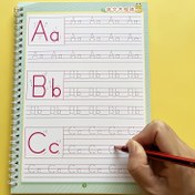 Resim Grooved Letter Tracing Kitabı - İngilizce Kaligrafi Uygulama Çalışma Kitabı ile Alfabe Yazma Kılavuzları | Başlangıç Seviyesi Çocuklar için Renkli İllüstrasyonlar, Spiral Bağlı, Kağıt Malzeme, Çocuklar için Yazma Yardımcısı | Renkli İllüstrasyonlar | Spiral Bağlı Kitap 