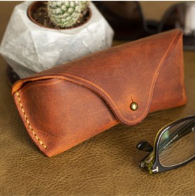 Resim Hi Leather Pitho Deri Gözlük Kılıfı Rose 