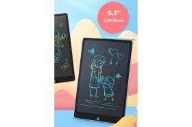 Resim Feyza Design 8.5 Inç Dijital LCD Yazı ve Çizim Tahtası, Eğitim ve Not Alma Tableti 