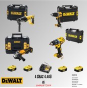 Resim Dewalt DCH133NT + DCD805NT + DCG407NT + DCD791NT 4 Adet 5 Amper Akü + Şarj Aleti Set 
