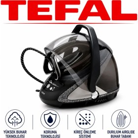 Resim Tefal GV9620 Pro Express Ultimate Care 2600 Watt Yüksek Basınçlı Buhar Kazanlı Ütü 180 gr Sürekli Buhar Hızlı Kırışıklık Giderme Seramik Taban ve Otomatik Kapanma 