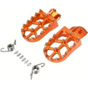Resim Hightower Ktm Dirt Bike Cnc Ayak Pedalları Footpegs Orange 