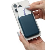 Resim MagSafe Özellikli Lacivert Standlı Manyetik Kartlık Cüzdan 