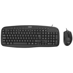 Resim Everest UN-795 Siyah Usb Q Multimedia Klavye + Mouse Set 