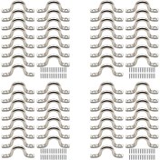 Resim Bueattuh 60PCS Paslanmaz Çelik Gaga Plaka Göz Plakaları Tavan Kancası Kayak Göz Plakası Kayak Pad Kayak Kano Kayak Kano Tıkma (Yurt Dışından) 