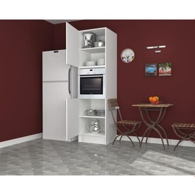 Resim Era Home Büyük Ankastre Mdf Fırın Boy Mutfak Dolap 216 cm 