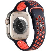 Resim Watch 42mm Kordon Yeni Seri 2023 Krd-02 Uyumlu Strap Kayış Clo- Lacivert 