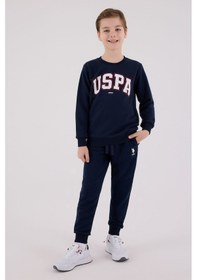 Resim U.S. Polo Assn. Lisanslı Erkek Çocuk Alt Üst 2 Parça Eşofman Takımı Us2227 Lacivert 