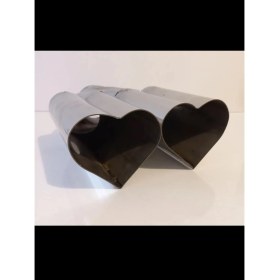 Resim Egzozcum Kalp Şeklinde Çiftli Eşit Egzoz Ucu Paslanmaz Krom Eksoz Başlığı 60 Mm. 