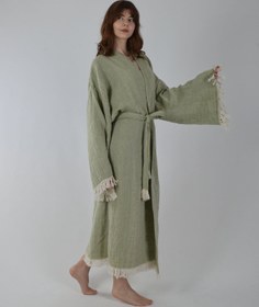 Resim Yeşil Müslin Kimono - STANDART 