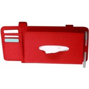 Resim Güneşlik Uyumlu Yün Keçe Askılı Araç Organizatörü - Peçetelik, Kart Cebi Ve Çok Amaçlı Cep Düzenleyici 