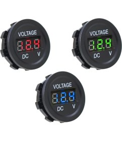 Resim Mini Dijital Voltmetre, 7V-30V, Yeşil Led, Lcd, Güç ve Batarya Izleme Aracı 