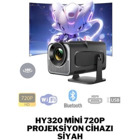 Resim Wearfitpro HY320 Mini 720P Android Wireless Bluetooth Destekli Projeksiyon Cihazı Siyah 