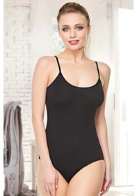 Resim Belinay Kadın 3'lü İp Askılı Çıtçıtlı Body - 0860 Siyah 